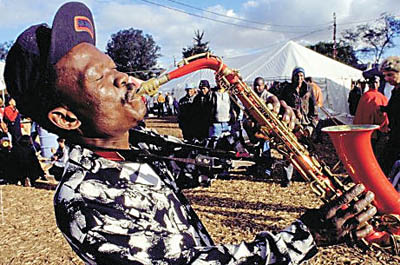 Saxophonist at the Grahamstown Festival